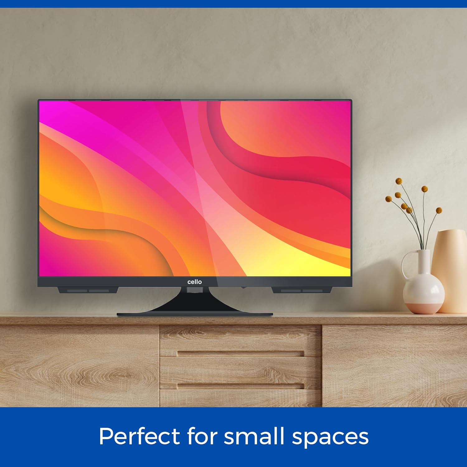 Cello C2224WS 12 Volt 22 Inch Traveller Smart TV Frameless Ultrafast WebOS, Speaker Pitch Perfect Bluetooth, Netflix, piccola TV for camper and camion