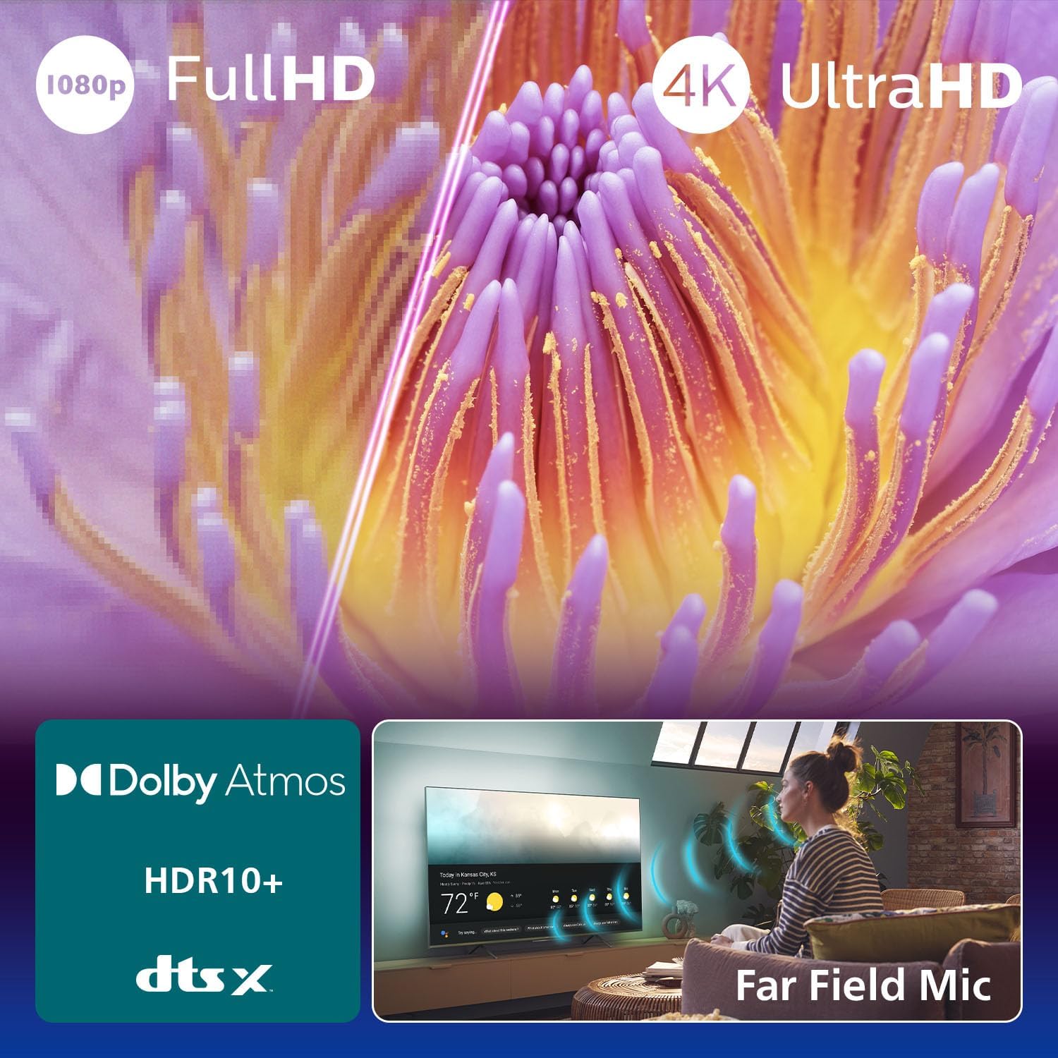 Ambilight 43PUS8200 4K LED Smart TV - Display 43'' with Platform Titan OS, Pixel Precise Ultra HD and Dolby Atmos Sound - Works with Alexa and Google Voice Assistant