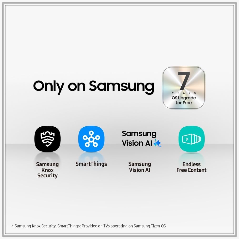 QLED 4K Vision AI Smart TV 50'' QE50Q7F4AUXZT, Q4 Processor, 100% Volume Colore with Quantum Dot, Motion Xcelerator, OTS Lite & Adaptive Sound, SlimLook Design, 2025