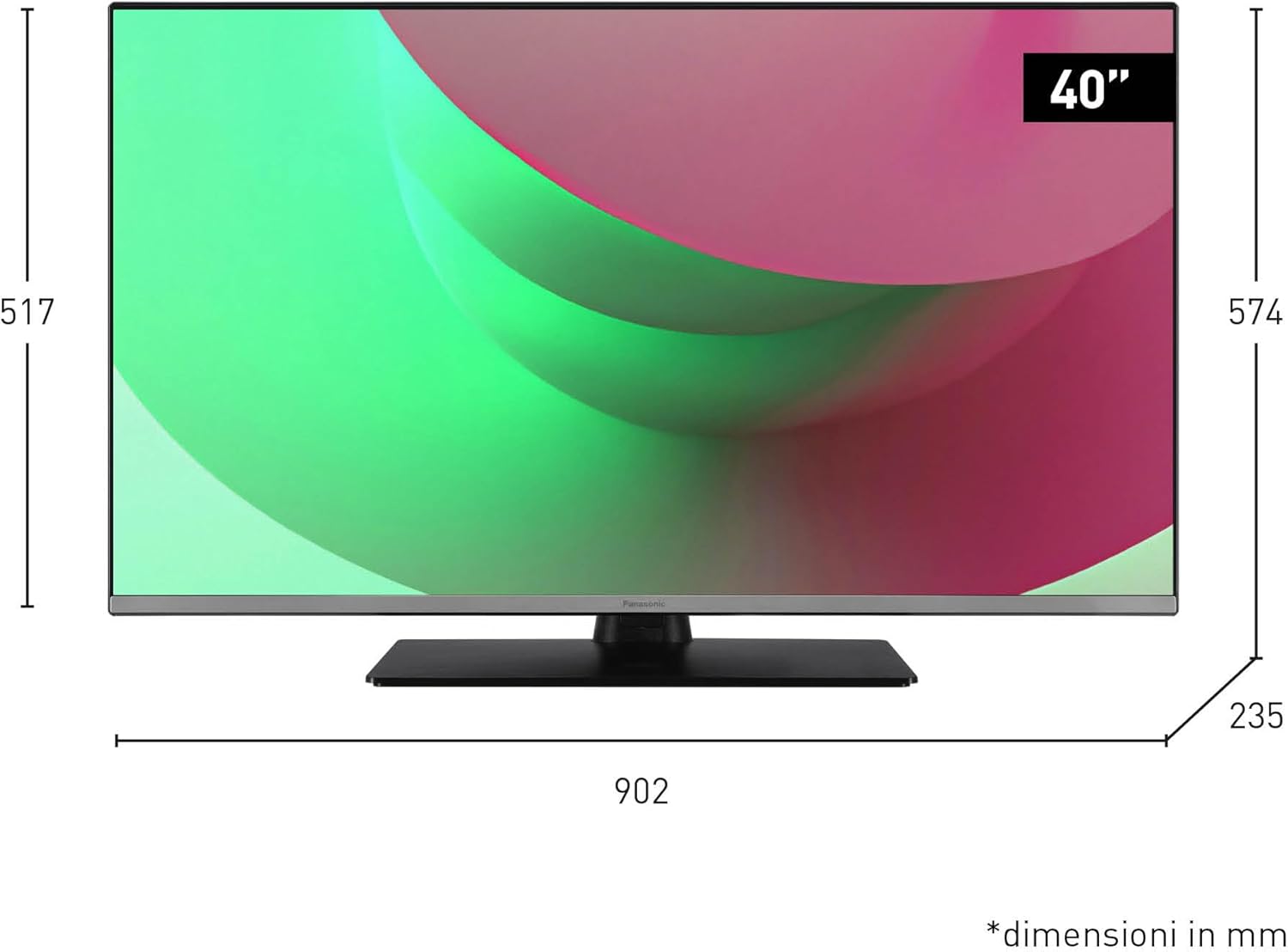 Panasonic TB-40S45AEZ, Series S45 40 Inch Smart TV LED Full HD, 2024, TiVo, Google and Alexa Voice Control, Game Mode, Media Player, HDR, HDMI, WLAN, for un'Esperienza Viewing Ottimale