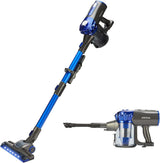 Cordless Stick Vacuum 0.8L 22.2V 150W 2-in-1 Handheld Upright Blue