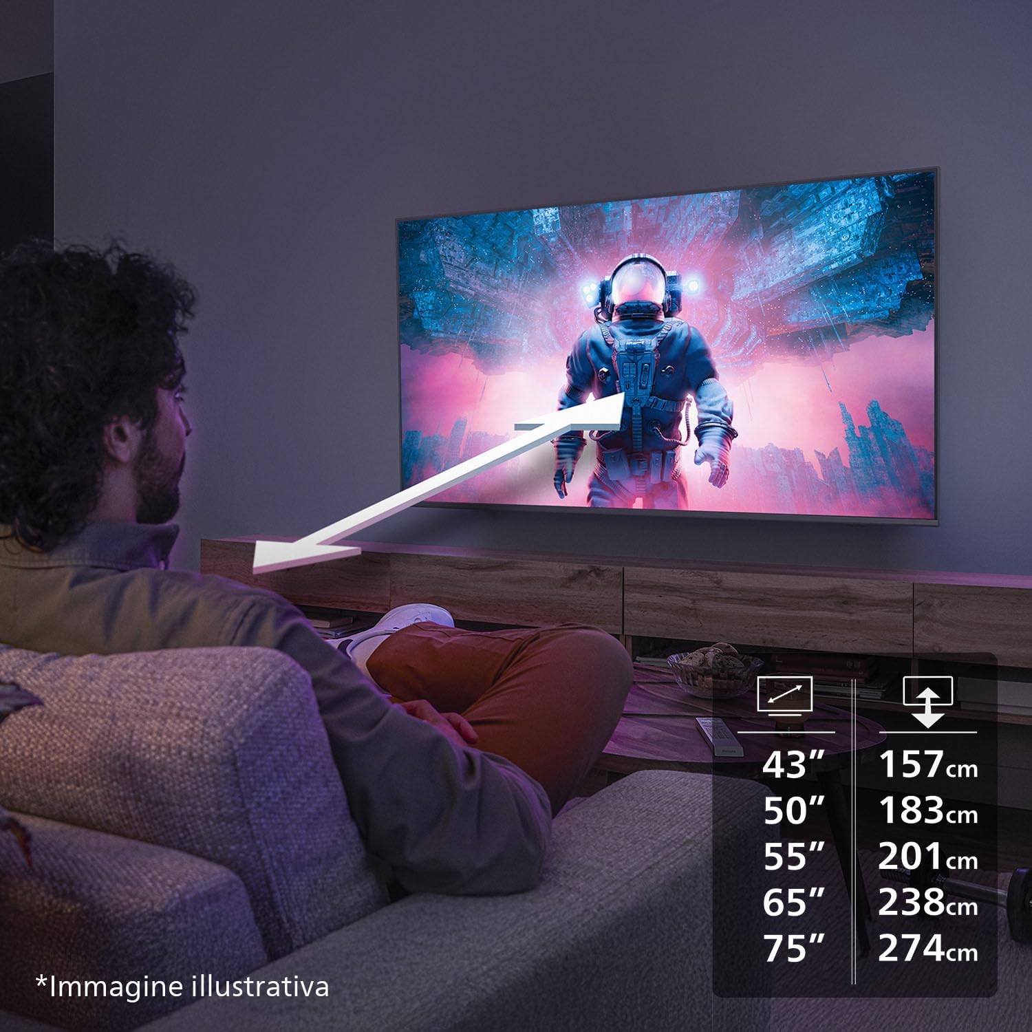 43PUS7810 4K LED Smart TV - Display 43'' with Platform Titan OS, Pixel Precise Ultra HD and Dolby Atmos Sound - Works with Alexa and Google Voice Assistant